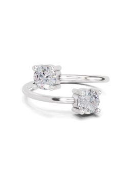 Sparkles - Lab Grown Diamond 0.8 Ct Twirl Of Light Promise Ring 14K White Gold IGI Certified