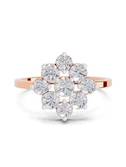 Sparkles - Lab Grown Diamond 0.87 Ct Blossom Promise Ring 14K Rose Gold IGI Certified