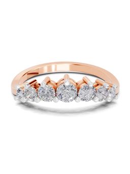 Sparkles - Lab Grown Diamond 0.65 Ct Diamond Symphony Promise Ring 14K Rose Gold IGI Certified