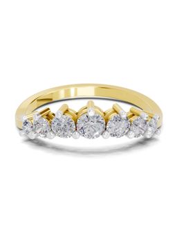 Sparkles - Lab Grown Diamond 0.65 Ct Diamond Symphony Promise Ring 14K Yellow Gold IGI Certified