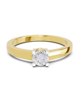 Sparkles - Lab Grown Diamond 0.3 Ct Solitaire Diamond Ring 14K Yellow Gold IGI Certified