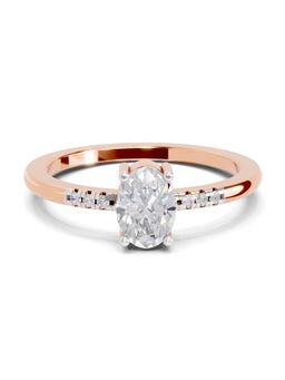 Sparkles - Lab Grown Diamond 1.03 Ct Lumora Promise Ring 14K Rose Gold IGI Certified
