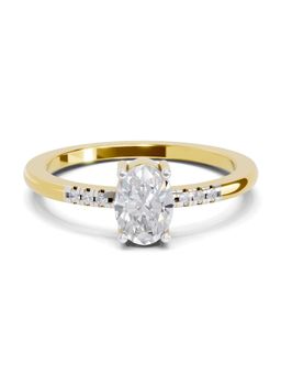 Sparkles - Lab Grown Diamond 1.03 Ct Lumora Promise Ring 14K Yellow Gold IGI Certified
