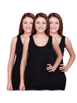 Floret - Pack Of 3 Camisoles - Black