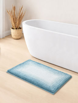 OBSESSIONS - Blue Polyester Anti-Skid Bath Mat (S)