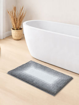 OBSESSIONS - Grey Polyester Anti-Skid Bath Mat