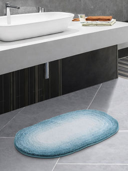 OBSESSIONS - Blue Polyester Anti-Skid Bath Mat