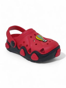 Lil Lollipop - Kids Hot Air Balloon Applique Anti-Slip Clogs - Red