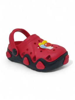 Lil Lollipop - Kids Balloon Applique Anti-Slip Clogs - Red