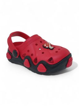 Lil Lollipop - Kids Mushroom Applique Anti-Slip Clogs - Red
