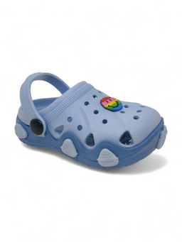 Lil Lollipop - Kids Smiley Applique Anti-Slip Clogs - Blue