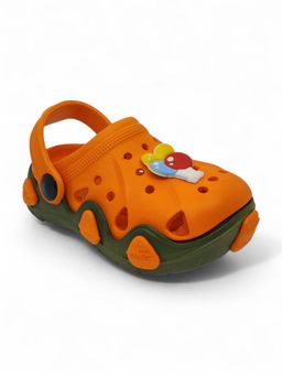 Lil Lollipop - Kids Balloon Applique Anti-Slip Clogs - Orange