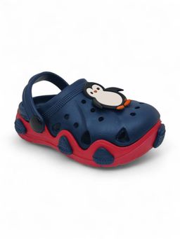 Lil Lollipop - Kids Penguin Applique Anti-Slip Clogs - Navy Blue