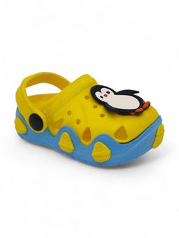 Lil Lollipop - Kids Penguin Applique Anti-Slip Clogs - Yellow