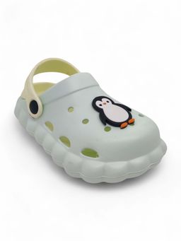 Lil Lollipop - Kids Penguin Applique Anti-Slip Clogs - Green
