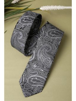 Louis Philippe - Men Grey Embroidered Tie