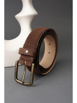 Louis Philippe - Men Brown Solid Leather Belt