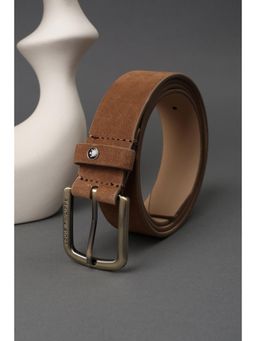 Louis Philippe - Men Brown Solid Leather Belt