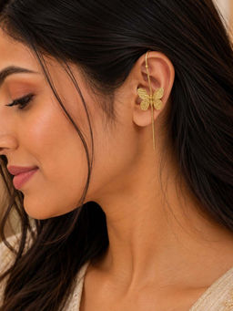 Blysk Jewels - 18K Gold Plated Butterfly Ear Cuff Earrings