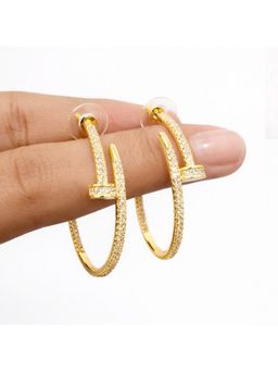 Blysk Jewels - Anti Tarnish Gold Plated Crystal Earrings