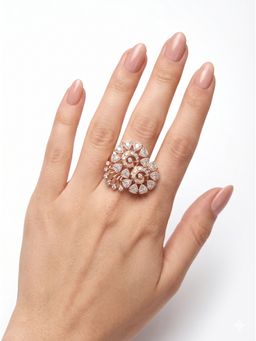 Adwitiya - Ornate Spiral Adjustable Statement Ring
