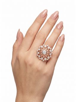 Adwitiya - Vintage Floral Adjustable Statement Ring