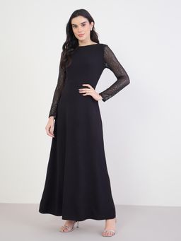 Styli - Women Sequin Full Sleeves Maxi Dress