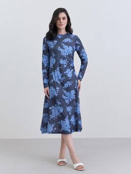 Styli - Women Floral Full Sleeves Regular Midi Dress