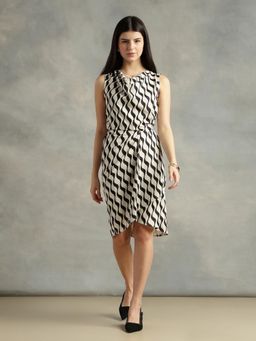 Strong And Brave - Women Satin Fit and Flare Dress