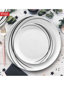 At Home by Nilkamal - Arias Moon Black Fantasy Dinner Set - 33 Pieces