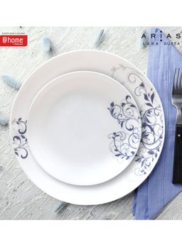 At Home by Nilkamal - Arias Moon Blue Spring Dinner Set - 14 Pieces