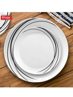 At Home by Nilkamal - Arias Moon Black Fantasy Dinner Set - 14 Pieces