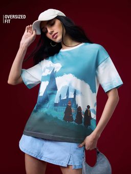 The Souled Store - Blue The View Women Oversized T-Shirt