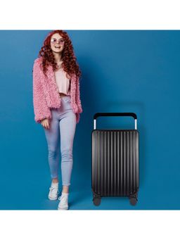 The Clownfish - Umai Trolley Bags for Travel Abs and Polycarbonate Suitcase 20 Inches - Black