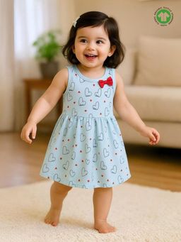 Kidbea - Girls Cotton Sleeveless Printed Dress