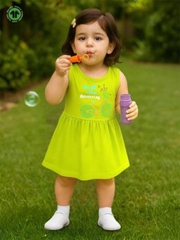 Kidbea - Girls Sleeveless Cotton Printed Dress