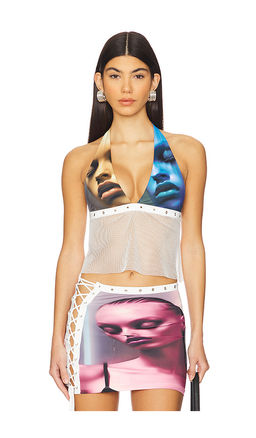 1XBLUE - AI Fishnet Top