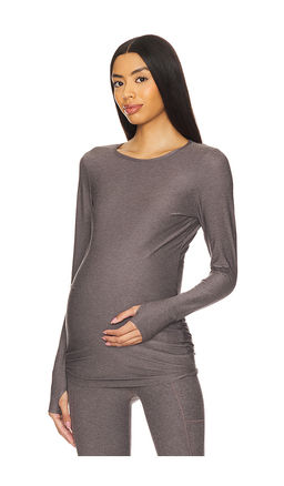 Beyond Yoga - Featherweight Count On Me Maternity Crew Pullover Top
