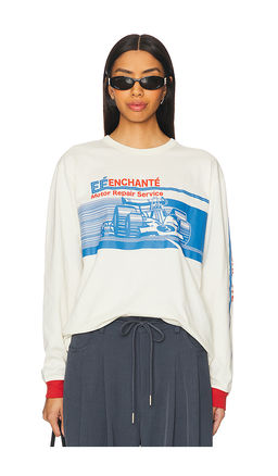 Enchante - Contrast Racecar Long Sleeve Top