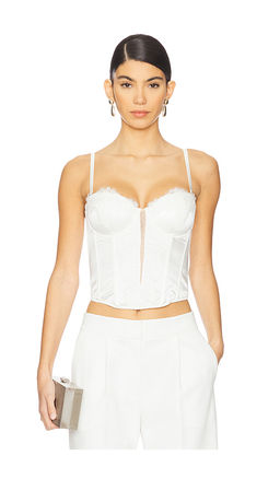 fleur du mal - x Galia Lahav Beaded Iris Lace Bustier
