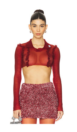 GCDS - Celluloid Knit Crop Polo