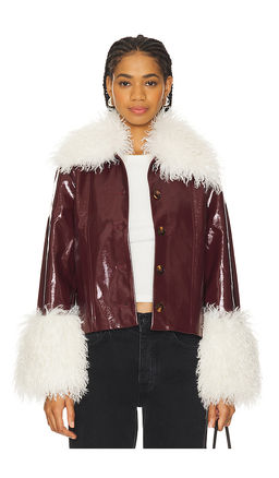 Kitri - Bonnie Faux Fur Vinyl Jacket