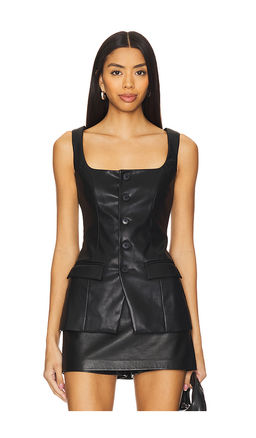 Lovers and Friends - Kara Faux Leather Top