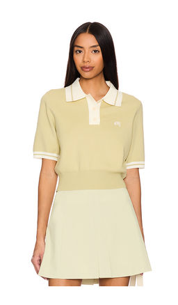 Malbon Golf - Mikayla Knit Cropped Polo Top