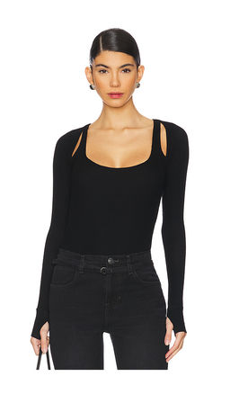 Michael Lauren - Stanfield Long Sleeve Fitted Scoop Neck With Cutouts