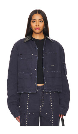 PRIVATE POLICY - Washed Cotton Quilted Cropped Jacket