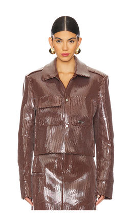 PRIVATE POLICY - Sequin Cropped Suit Jacket