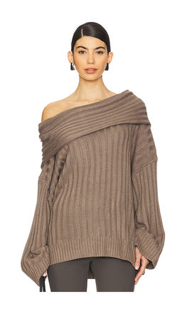 Weworewhat - Oversized Off Shoulder Sweater