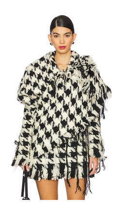 Yuhan Wang - Houndstooth Knotted Jacket