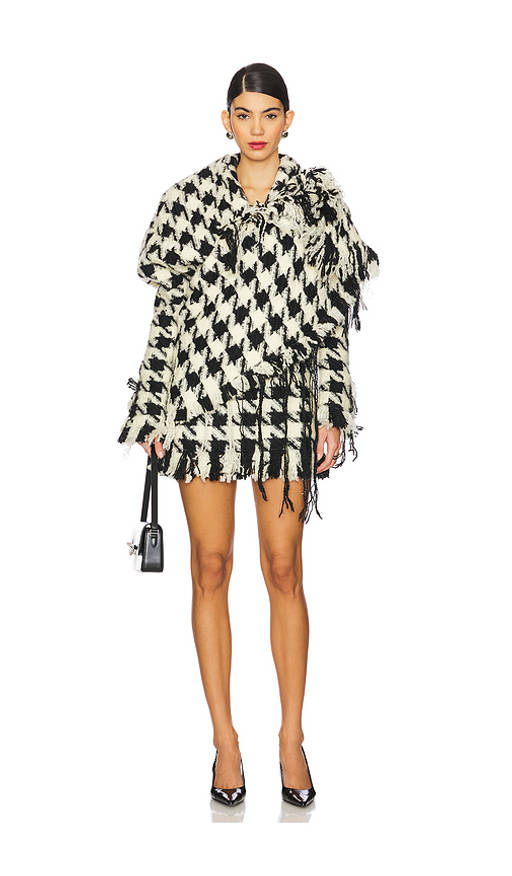 Buy Yuhan Wang Houndstooth Knotted Jacket (L) Online
